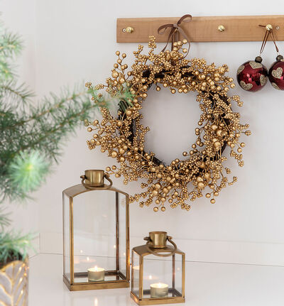 Krans med bær gull 45 cm Krans med bær gull 45 cm